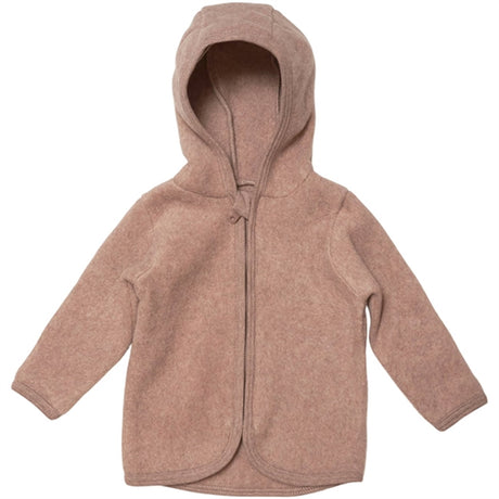 Huttelihut Bomuld Fleece Baby Jakke Poofy Ash Rose