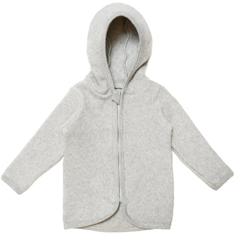 Huttelihut Bomuld Fleece Baby Jakke Poofy Light Grey