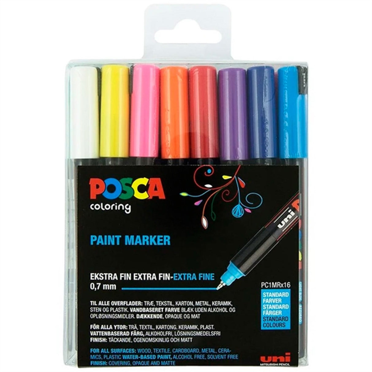 Posca Uni Marker PC-1MR/16 Farver