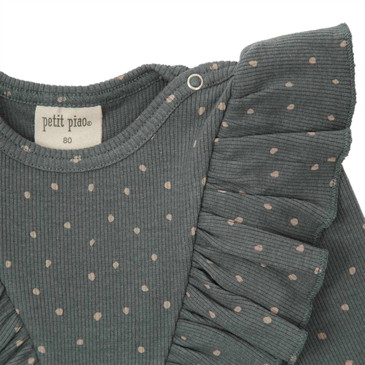 Petit Piao Turbulence/Woodrose Frill Dot Modal Bluse 2