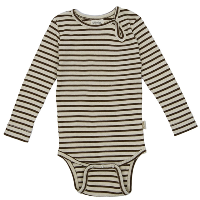 Petit Piao French Roast/Tapioka Modal Striped Body