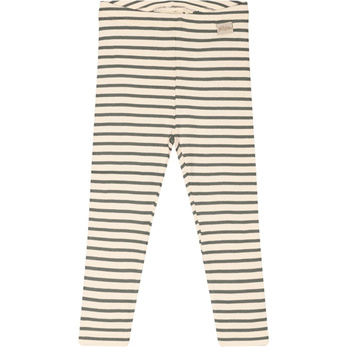 Petit Piao® Balsam Green/Off White Leggings Modal Striped