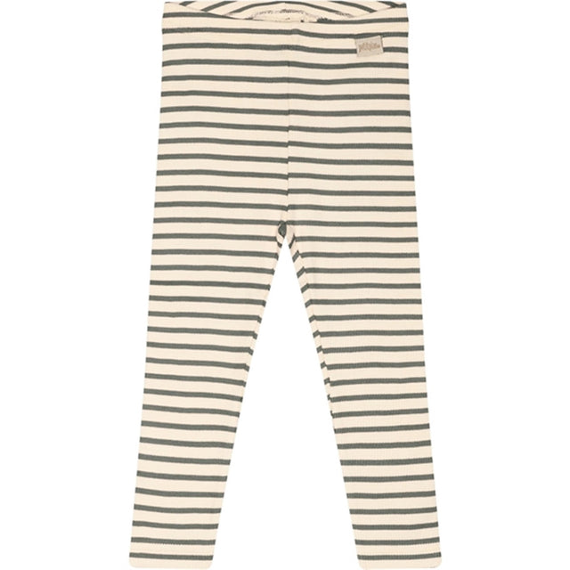 Petit Piao® Balsam Green/Off White Leggings Modal Striped