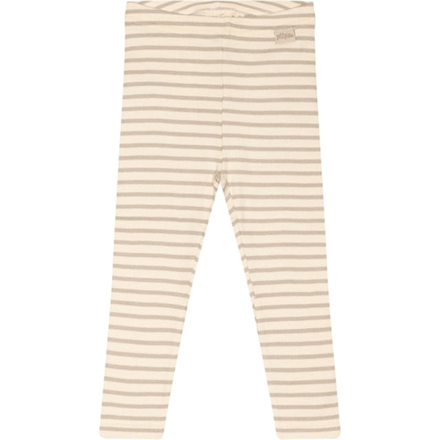 Petit Piao® Soft Sand/Off White Leggings Modal Striped