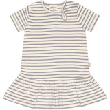 Petit Piao Dusty Lavender/Offwhite Kjole S/S Modal Striped