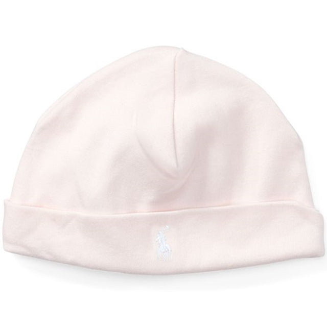 Ralph Lauren Baby Girl Beanie Delicate Pink/White