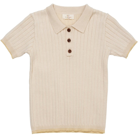 Copenhagen Colors Cream/Pale Yellow Comb. Rib Strik Polo