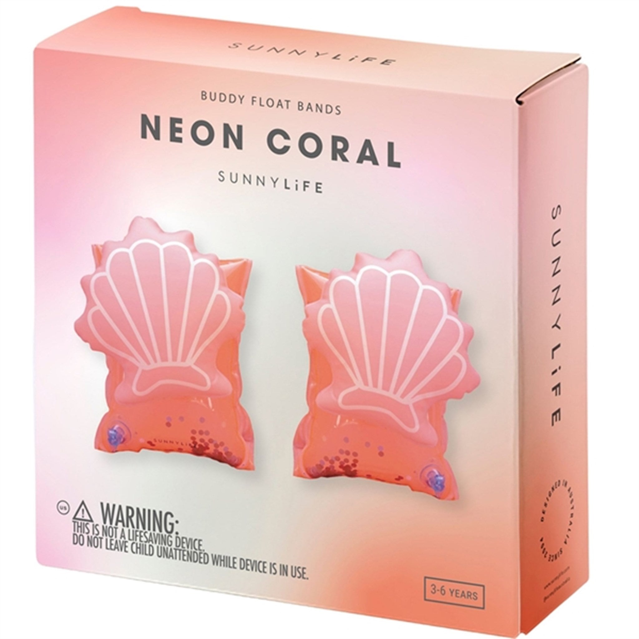 SunnyLife Badevinger Shell Neon Coral 2