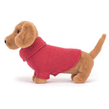 Jellycat Sweater Gravhund Pink 14 cm