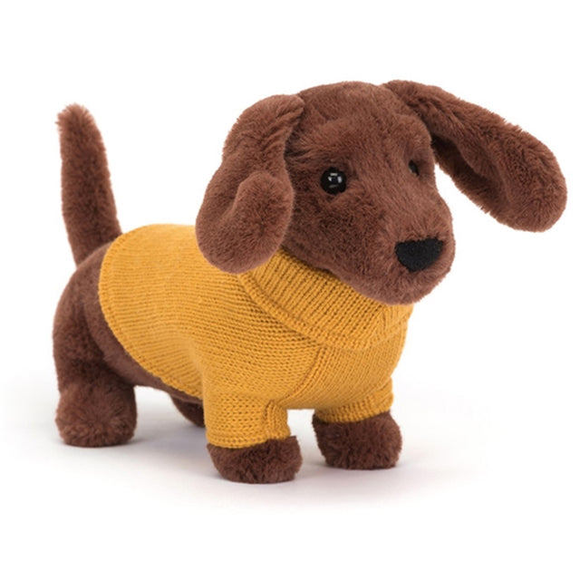 Jellycat Sweater Gravhund Gul 14 cm