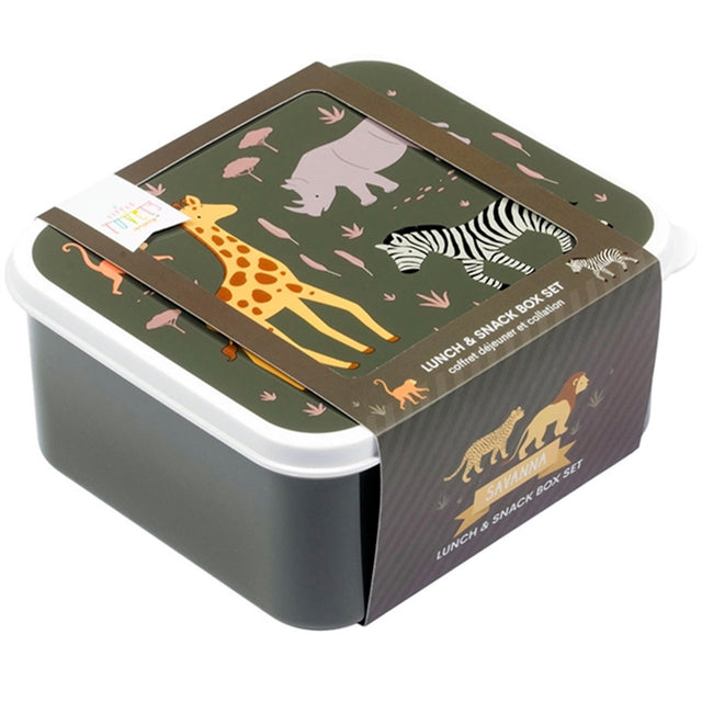 A Little Lovely Company Madkasse og Snackbox Savanna