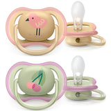 Philips Avent Ultra Air Sutter 0-6 mdr Kirsebær/Fugl 2-pak