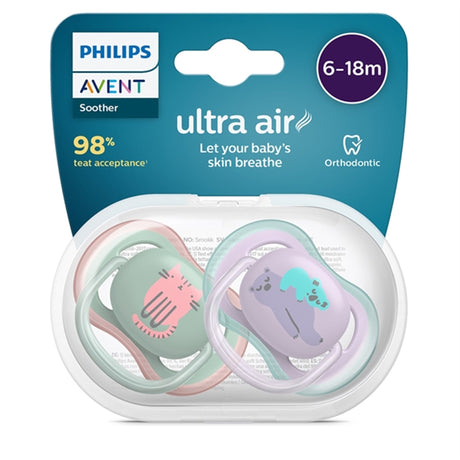 Philips Avent Ultra Air Sutter 6-18 mdr Kat/Koala 2-pak 2