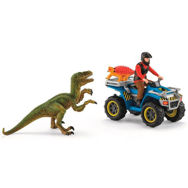 schleich® Dinosaurs Quad Flugt fra Velociraptor