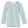 Serendipity Lake/Ecru Rib Baby Tee Stripe Bluse