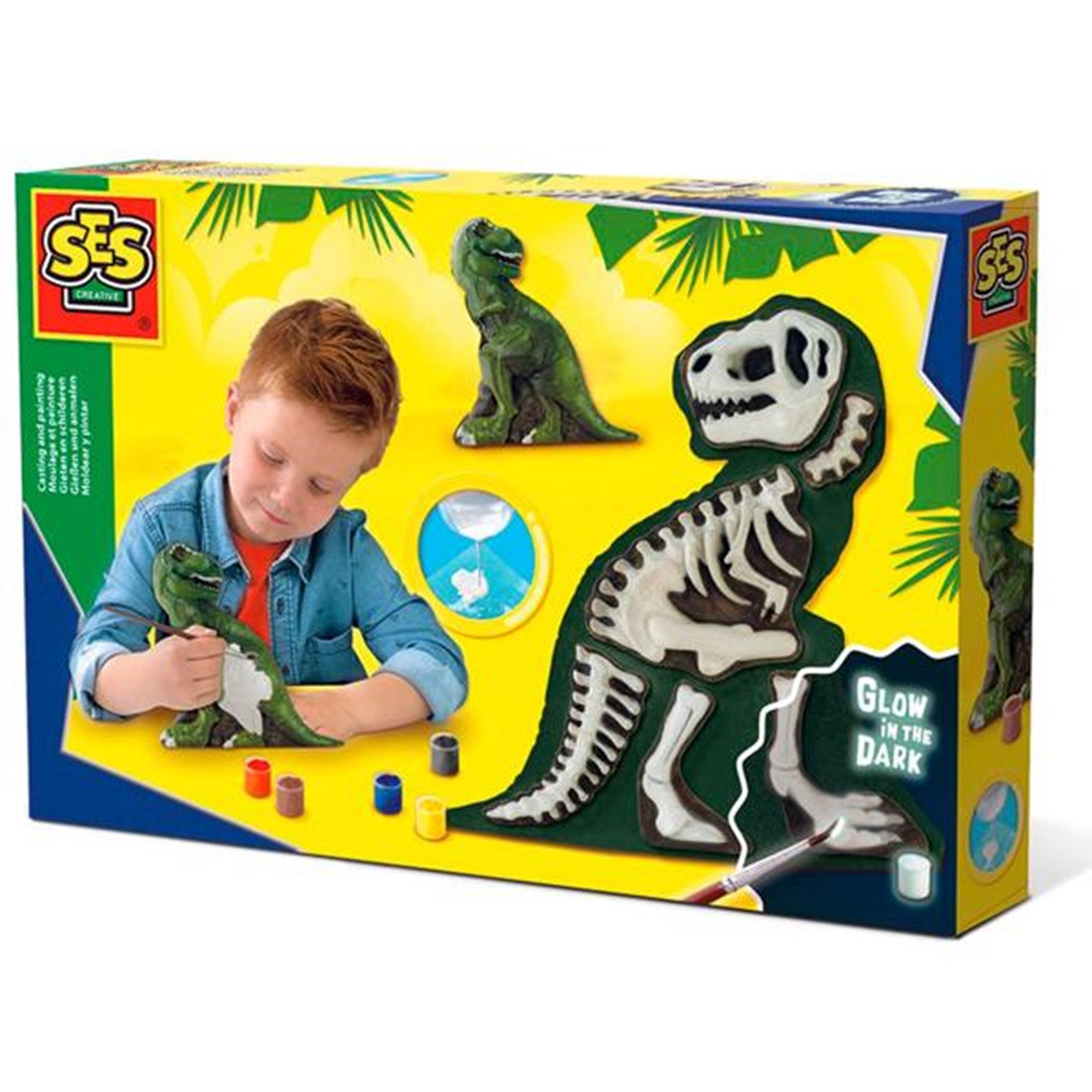 SES Creative Støb og Mal T-Rex med Skelet