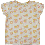 Soft Gallery Light Grey Melange Oranges Pilou T-shirt