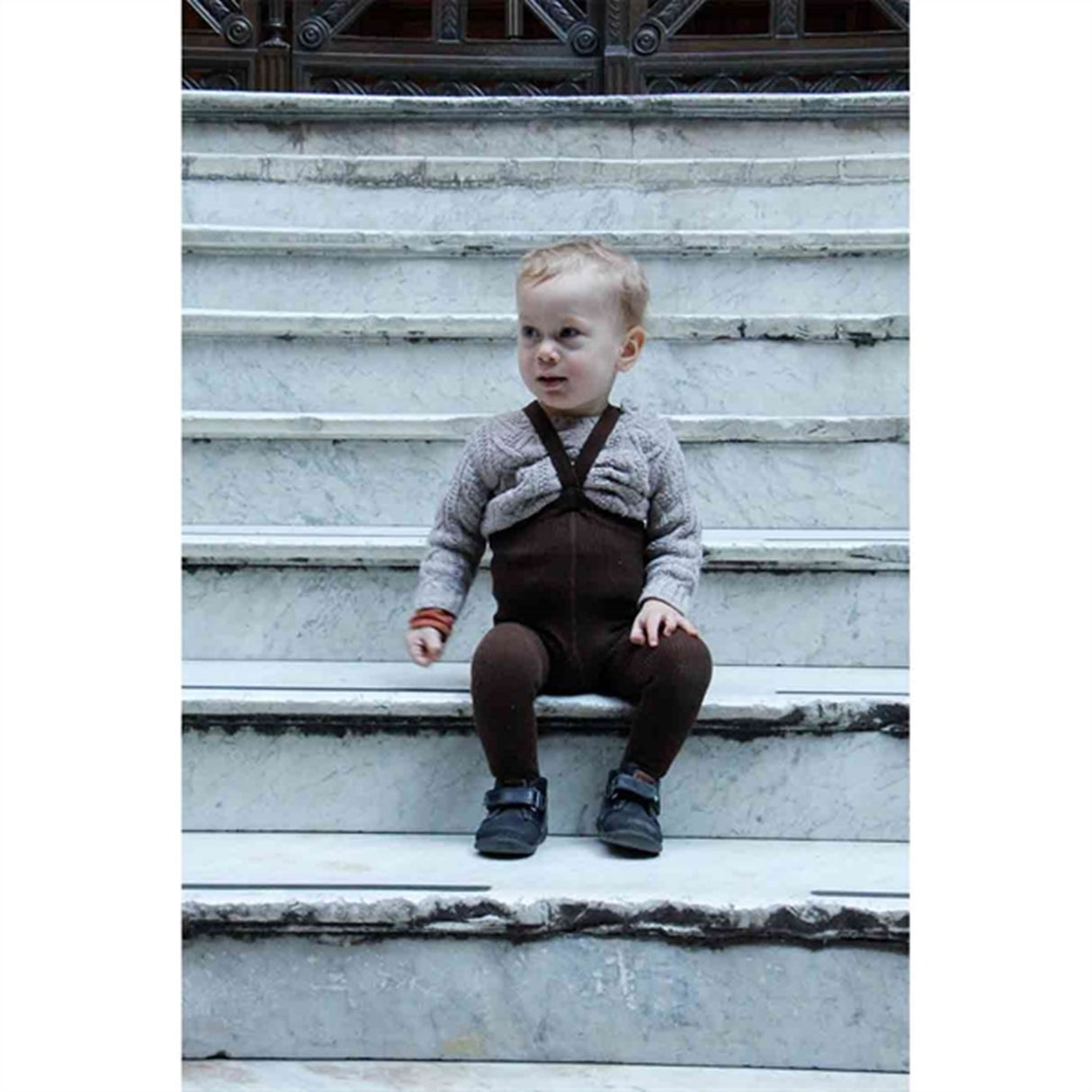 Silly Silas Footed Tights Chocolate Brown