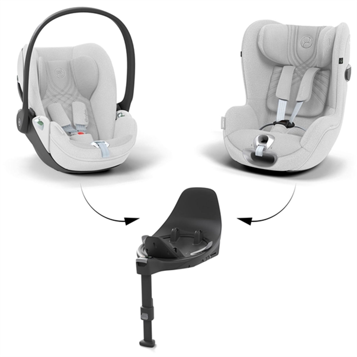 Cybex SIRONA T I-SIZE PLUS Platinum White Light Grey