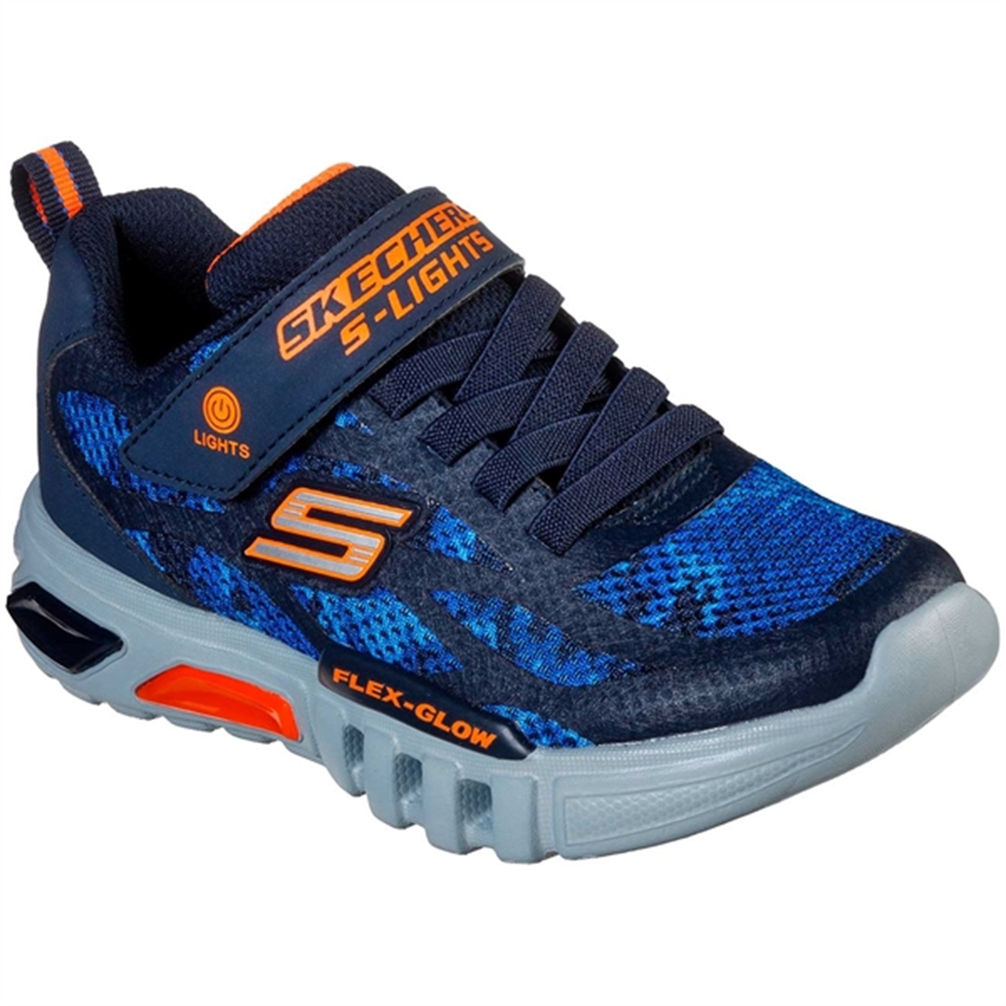Skechers S-Lights Flex Glow Sneakers Rondler Navy/Orange