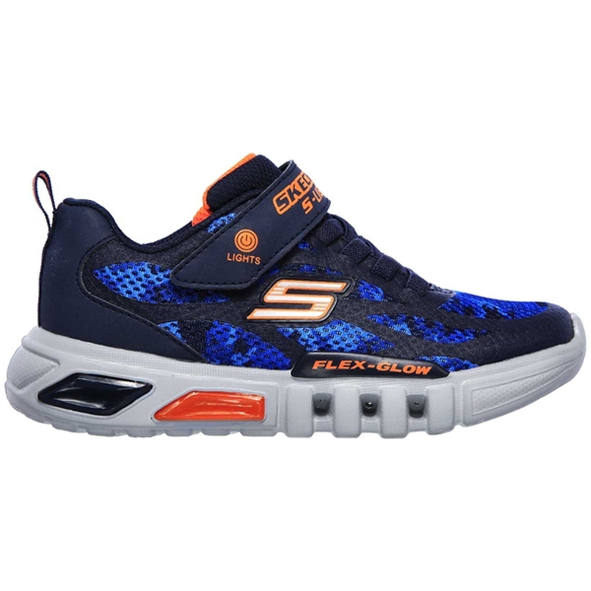 Skechers S-Lights Flex Glow Sneakers Rondler Navy/Orange 2