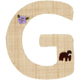 RICE Nature Raffie Klistermærke Bogstav Flowers & Animals