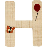 RICE Nature Raffie Klistermærke Bogstav Flowers & Animals