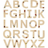 RICE Nature Raffie Klistermærke Bogstav Flowers & Animals