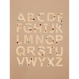 RICE Nature Raffie Klistermærke Bogstav Flowers & Animals