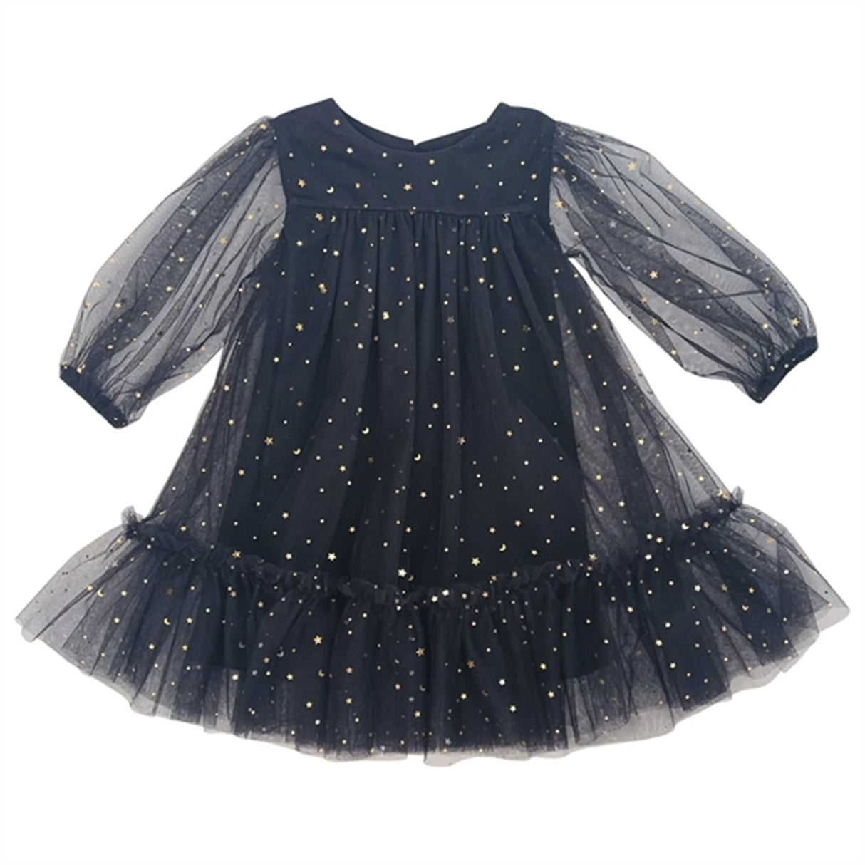 Dolly by Le Petit Tom Stars & Moon Tulle Empress Kjole Black