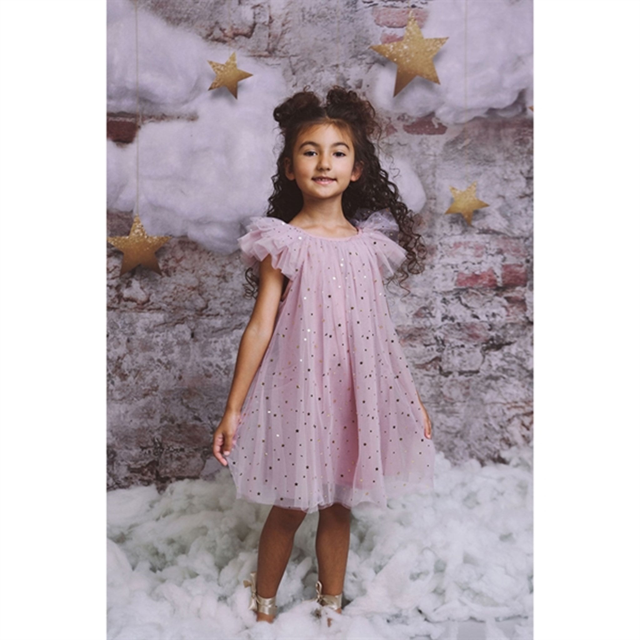 Dolly by Le Petit Tom Stars & Moon Fairy Tulle Kjole Dusty Violet 2