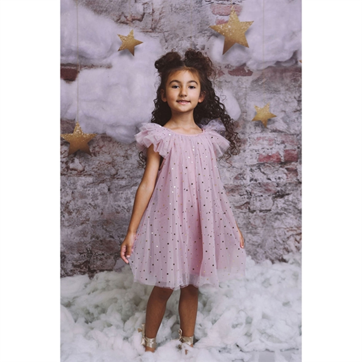 Dolly by Le Petit Tom Stars & Moon Fairy Tulle Kjole Dusty Violet