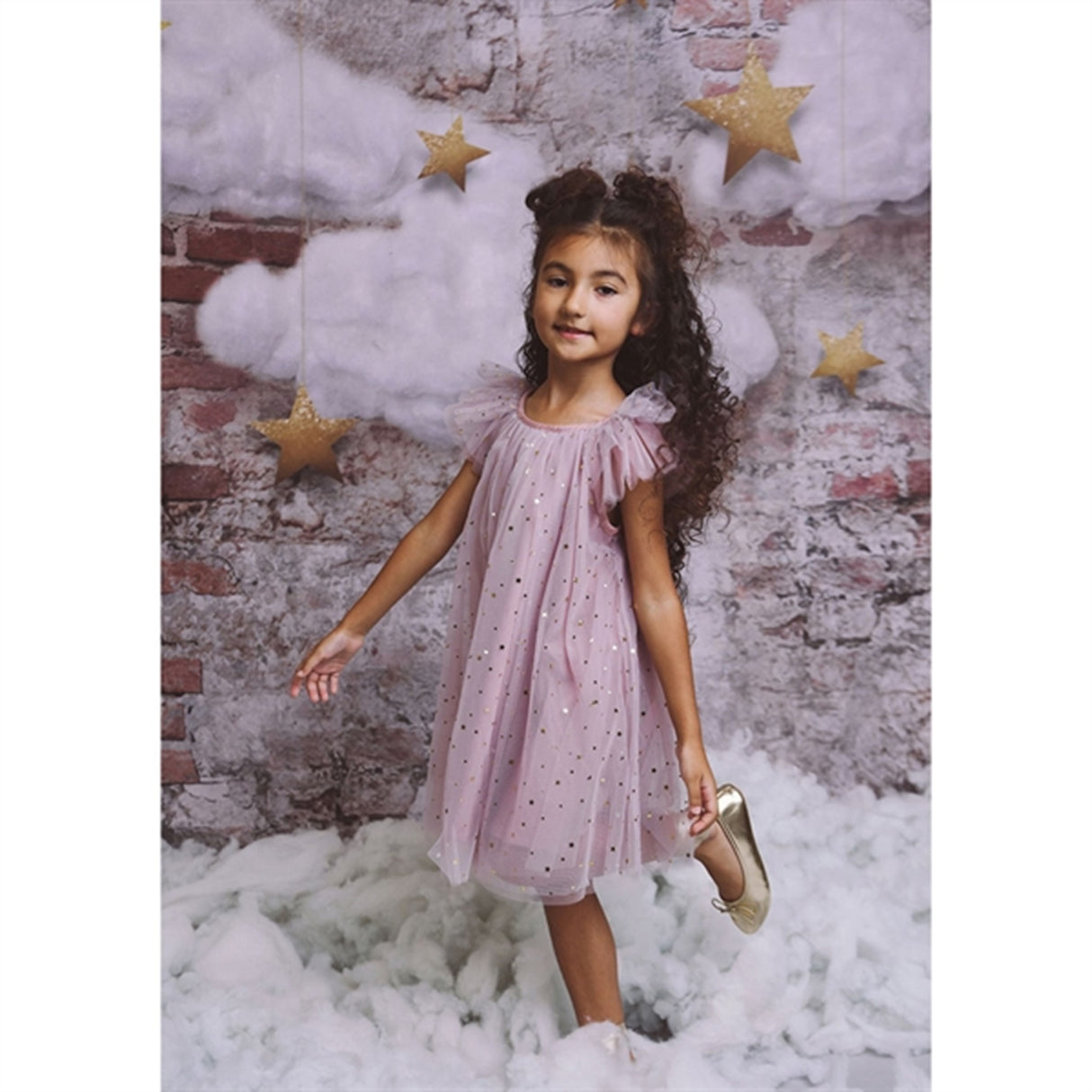 Dolly by Le Petit Tom Stars & Moon Fairy Tulle Kjole Dusty Violet