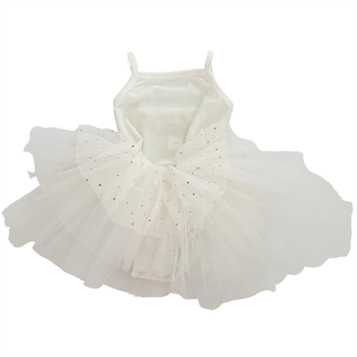 Dolly by Le Petit Tom Stars & Moon Velvet Leotard With Tulle Tutu Kjole Off White