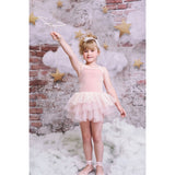 Dolly by Le Petit Tom Stars & Moon Velvet Leotard With Tulle Tutu Kjole Ballet Pink