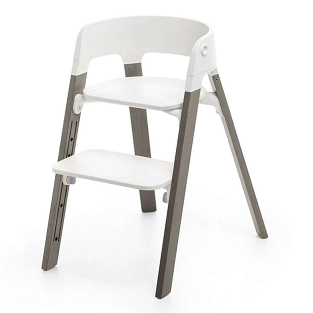 Stokke® Steps™ Chair White Hazy Grey Inkl. Bouncer i Grey Clouds
