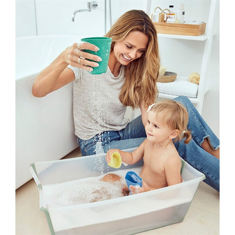 Stokke® Flexi Bath® X-Large Transparent Green INKL. BABYINDSATS