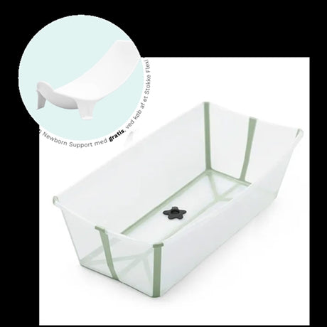 Stokke® Flexi Bath® Transparent Green INKL. BABYINDSATS