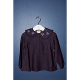 Copenhagen Colors Dk Denim Blue Denim Bluse m. Broderi 2