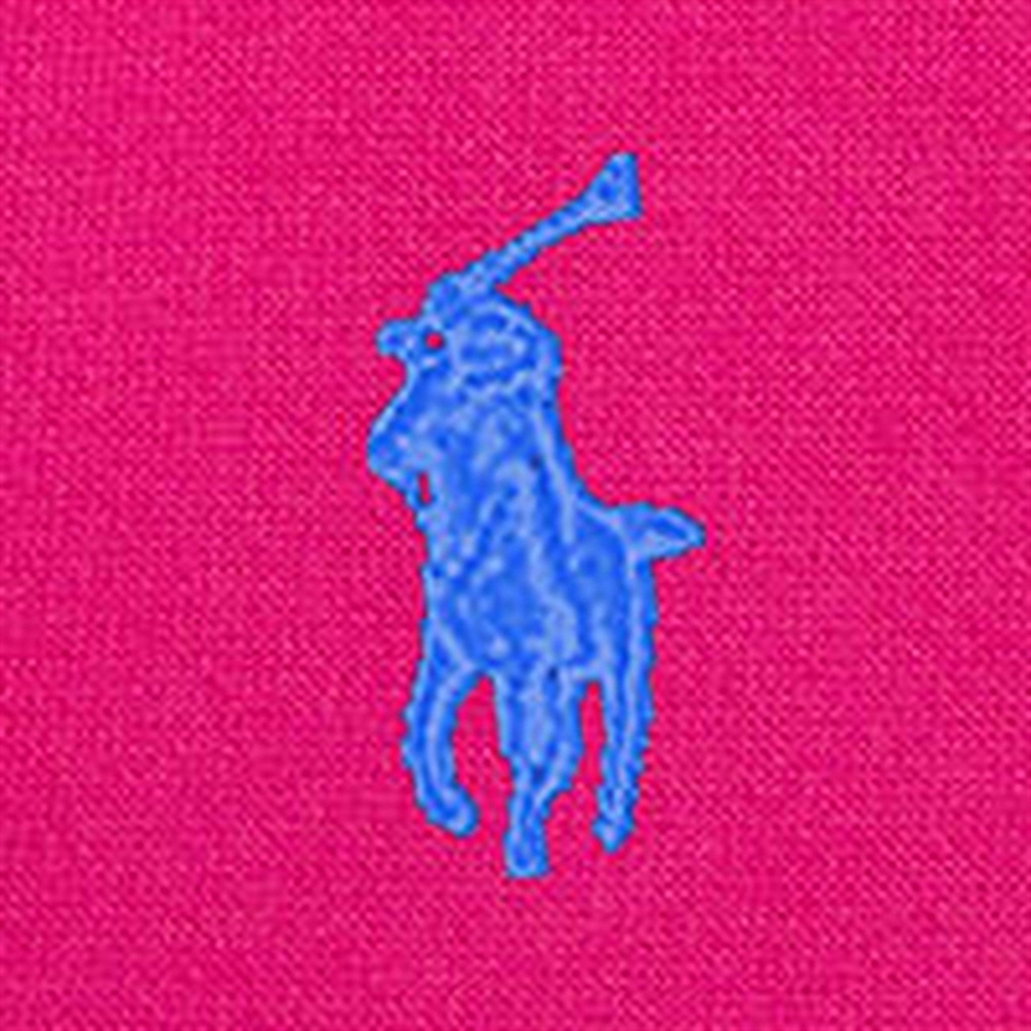 Polo Ralph Lauren Girls Kjole Bright Pink W/ Blue 3