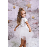 Dolly by Le Petit Tom Tutully T-Shirt Tutu Kjole White 2