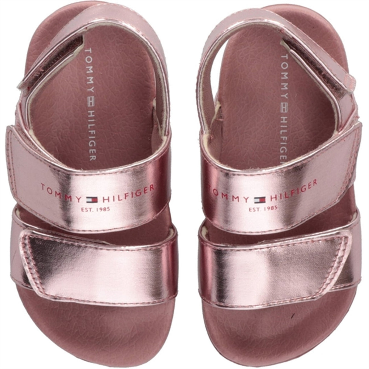 Tommy Hilfiger Logo Velcro Sandal Rose Gold 4