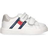 Tommy Hilfiger Flag Low Cut Velcro Sneakers White/Silver