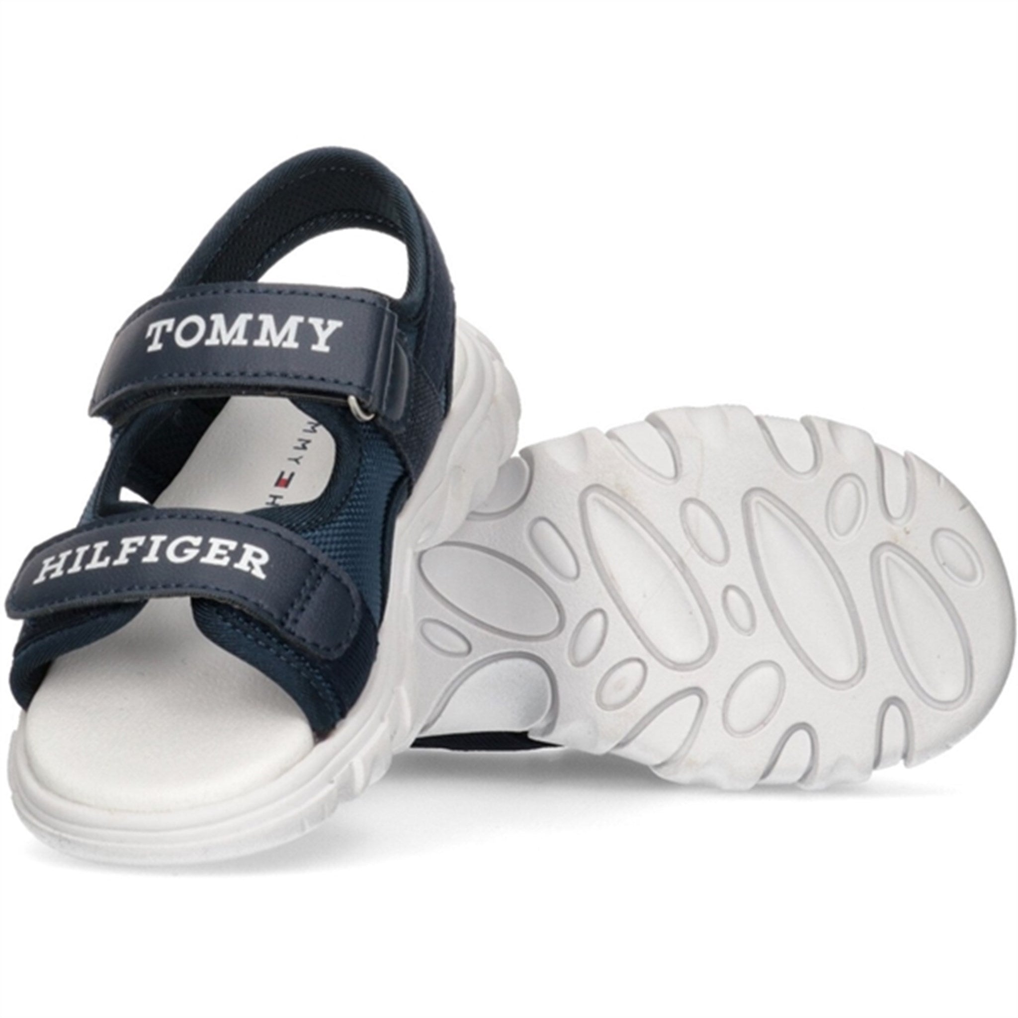Tommy Hilfiger Logo Velcro Sandal Blue 4
