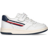 Tommy Hilfiger Stripes Low Cut Lace-Up/Velcro Sneakers White