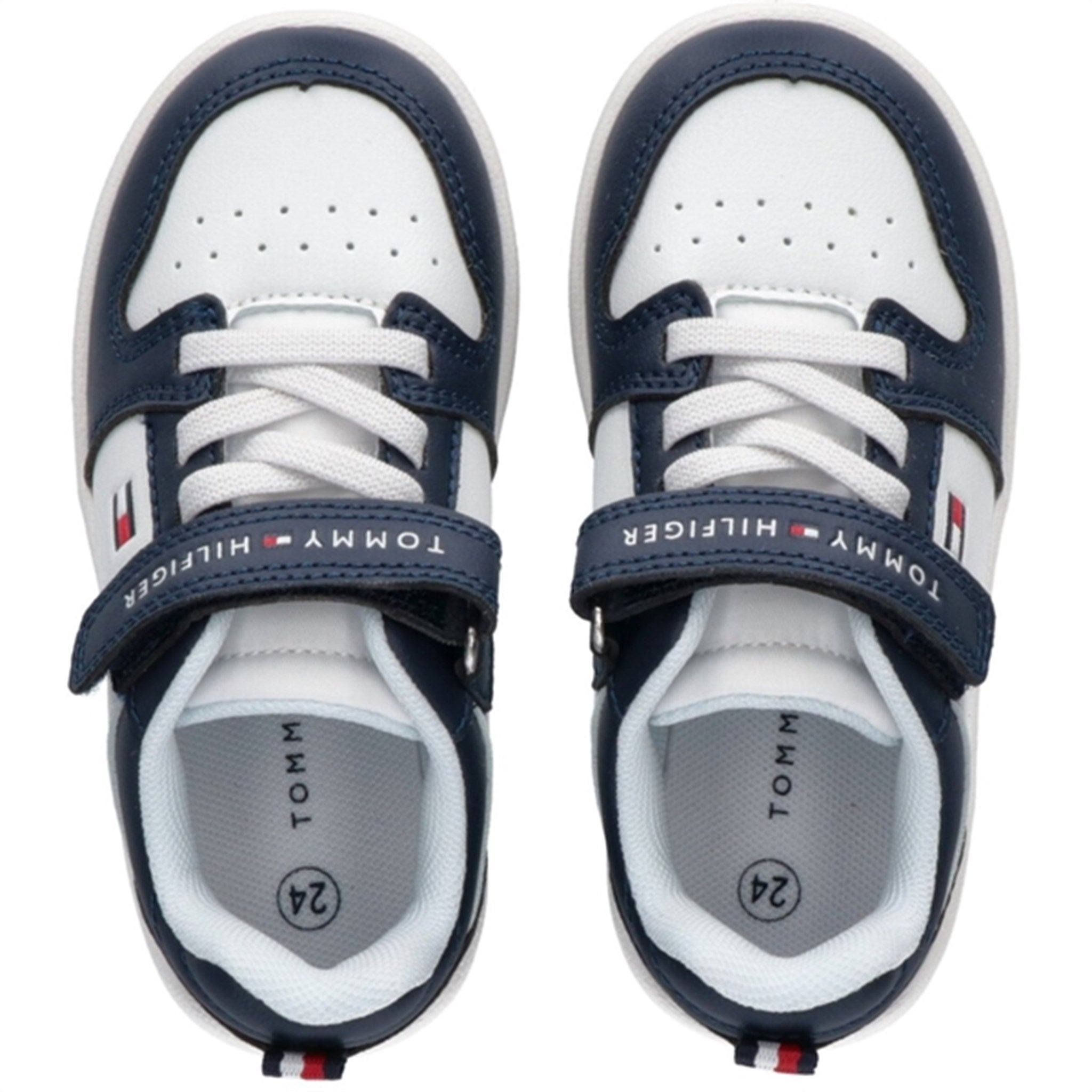 Tommy Hilfiger Low Cut Lace-up Velcro Sneaker Blue/White 4