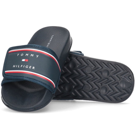 Tommy Hilfiger Maxi Velcro Pool Slide Blue