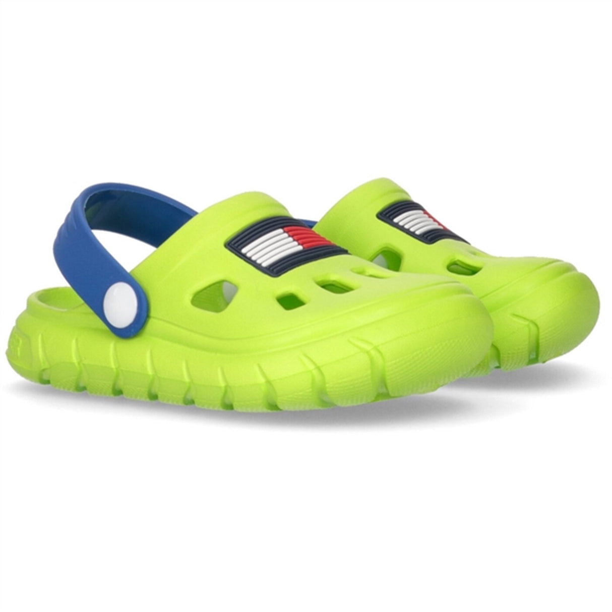 Tommy Hilfiger Flag Comfy Sandal Lime Green/Royal 2