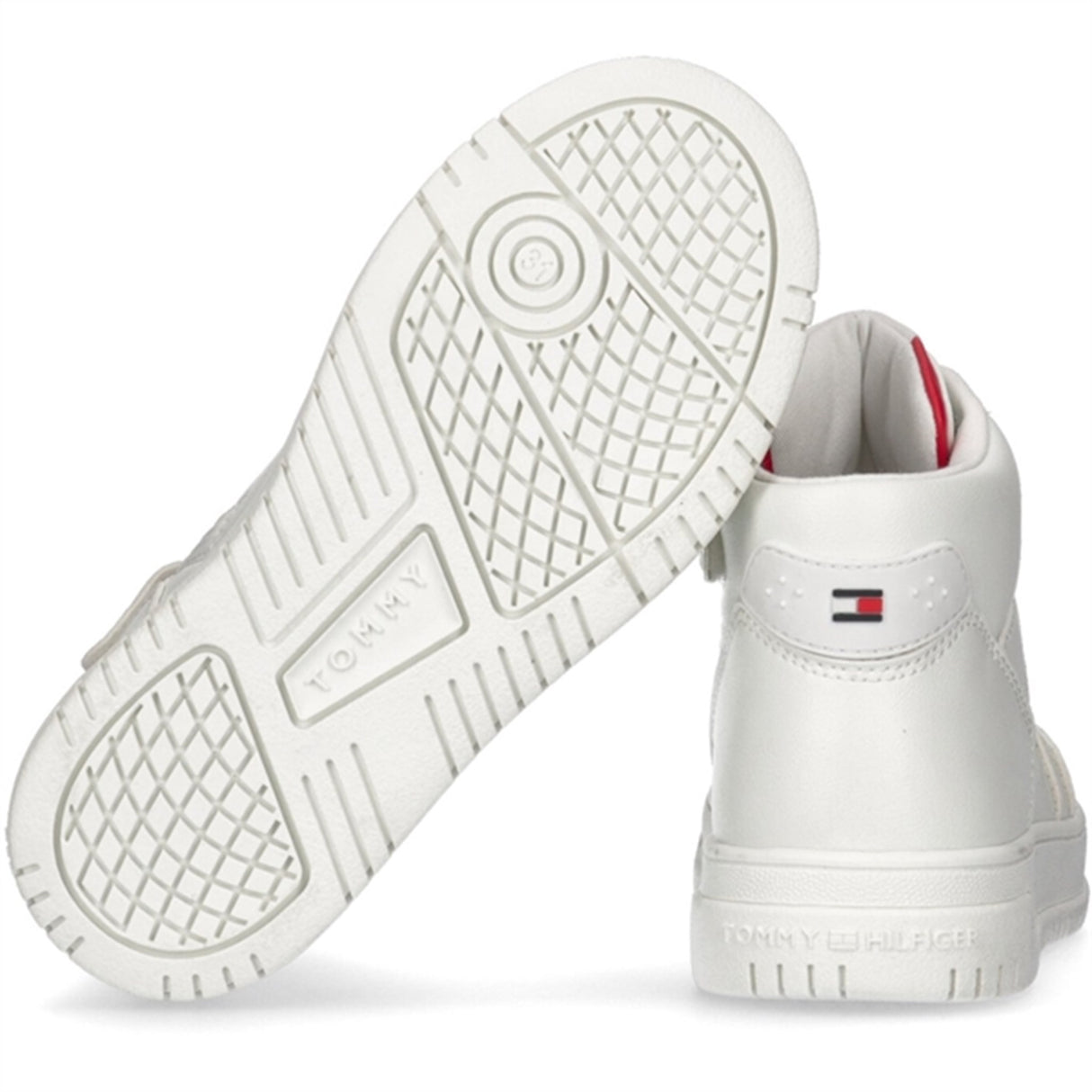 Tommy Hilfiger High Top Lace-Up Sneaker Off White