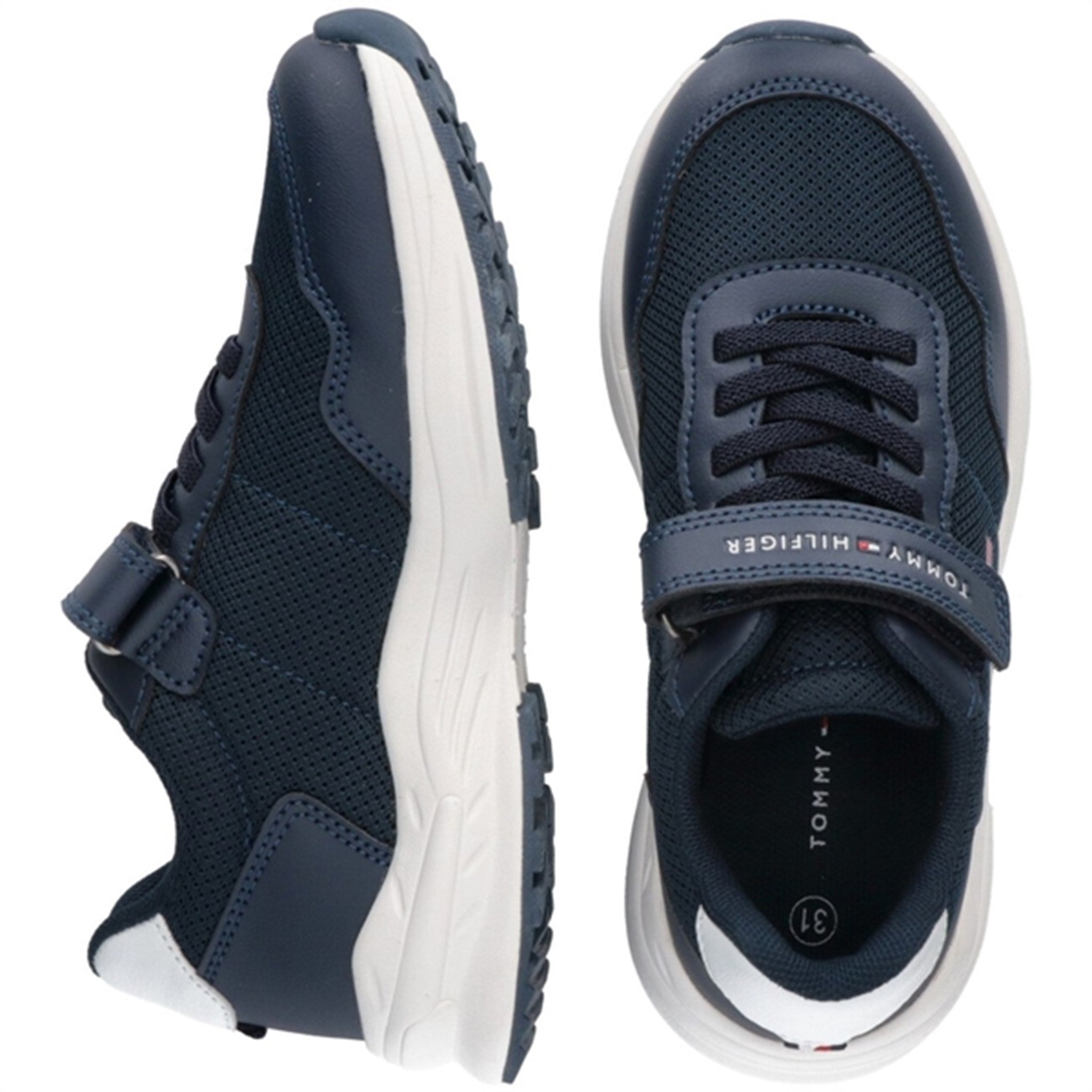Tommy Hilfiger Low Cut Lace-up Velcro Sneaker Blue 3